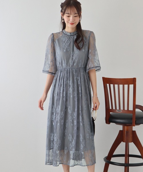 「BLUEEAST」 半袖ワンピース LARGE ベージュ レディース_画像7