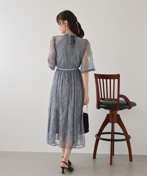 「BLUEEAST」 半袖ワンピース LARGE ベージュ レディース_画像9