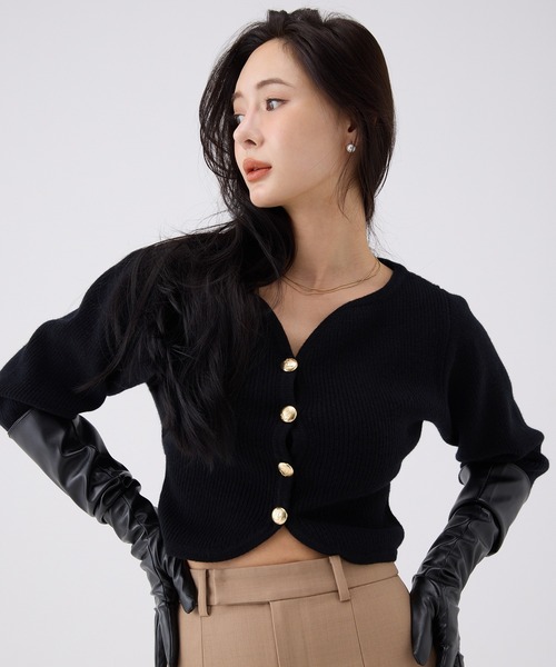 EIMY ISTOIRE（エイミーイストワール） カーディガン Heart neck