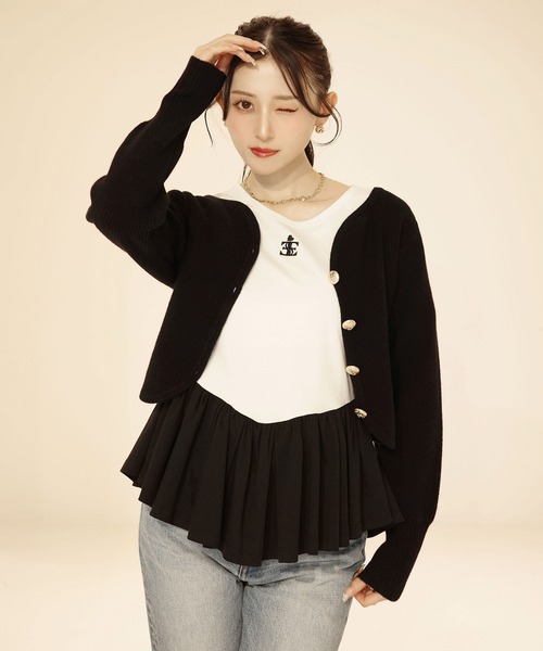 EIMY ISTOIRE（エイミーイストワール） カーディガン Heart neck