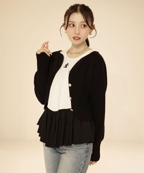 EIMY ISTOIRE カーディガン EIMY ISTOIRE（エイミーイストワール） カーディガン Heart neck