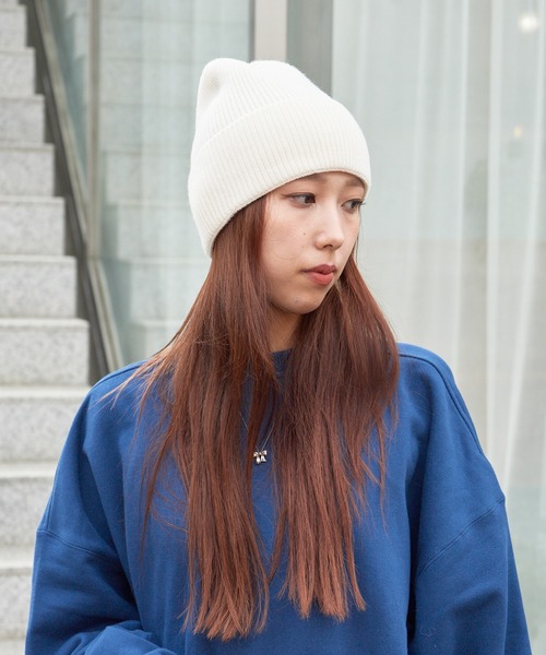 あこぴ  Jeans グレー ニット帽 kaorinomori アールニット シア | 56cm～58cm(97) GRAY (03