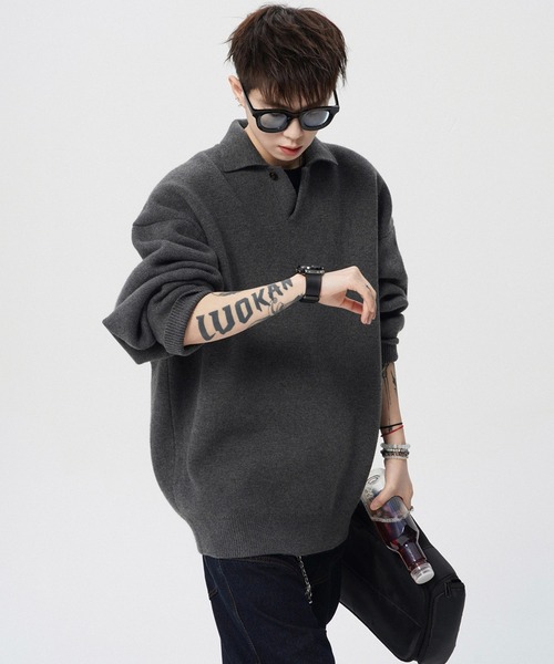 WESTBOY（ウエストボーイ） セーター ニット ルーズシルエット ポロ