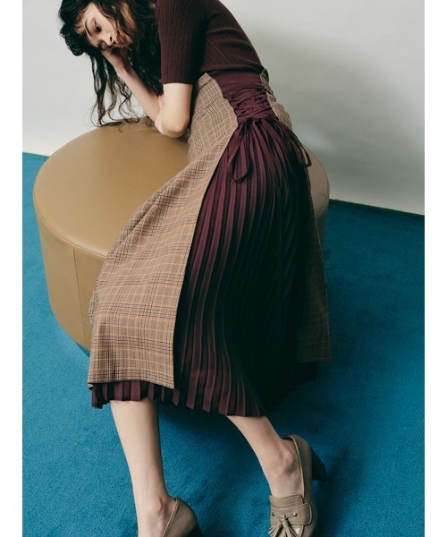 「LILY BROWN」 スカート ONE SIZE ブラウン レディース_画像2