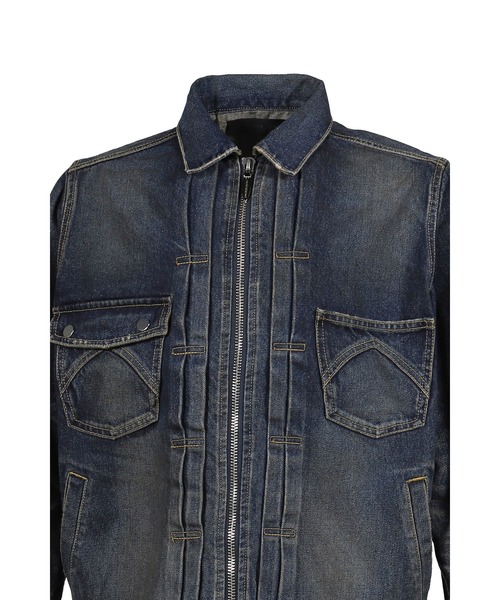 ジュンナカヤマ 24SS サイズ:48クラッシュコーティングデニムジャケット ジュンナカヤマ JUN/NAKAYAMA 美品 CRASH DENIM JACKET デニム