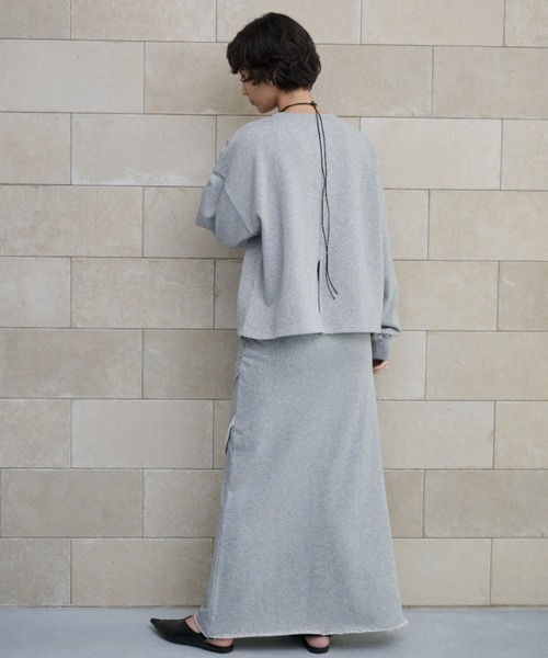 AIC. スカート アウトリンキングスウェットロングスカート