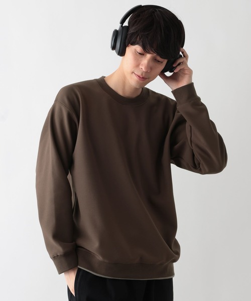 GLOBAL WORK（グローバルワーク） tシャツ 配色ライン裏フリースプル 