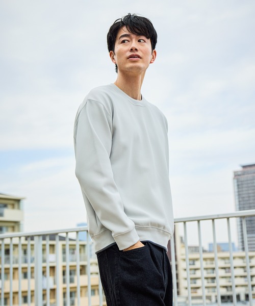 GLOBAL WORK（グローバルワーク） tシャツ 配色ライン裏フリースプル 