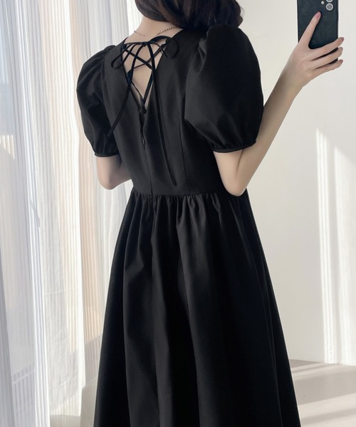 「ABITOKYO」 半袖ワンピース X-LARGE ブラック レディース_画像2