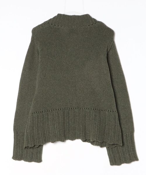 「merlette」 ニットカーディガン - グリーン レディース_画像2
