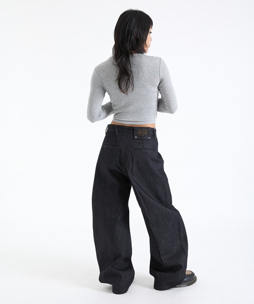 値下げ　pois♡デニム FTW ジーンズ デニム デニムパンツ BACK POINT RIGID DENIM レディース