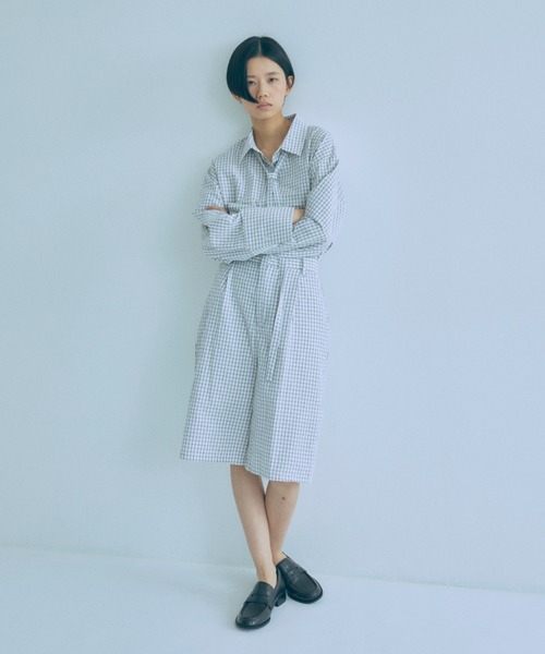 EN NEUME ハーフパンツ パンツ 短パン 「Set Up」Soft Seersucker Half