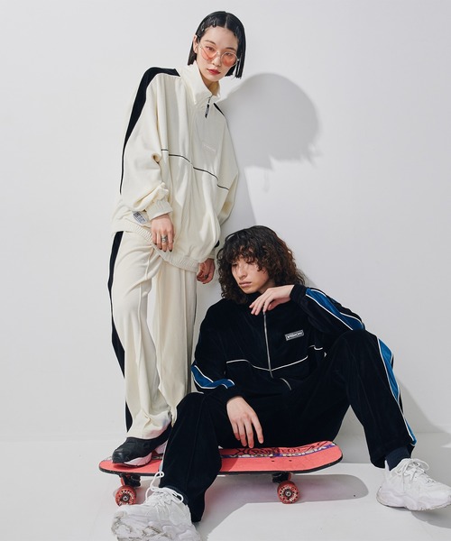 「VISION STREET WEAR」 イージーパンツ X-LARGE アイボリー レディース_画像3