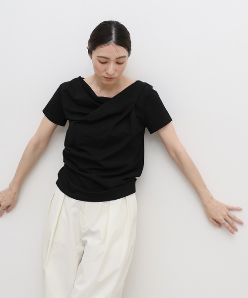 select MOCA（セレクトモカ） tシャツ 半袖 ドレープネックハーフ