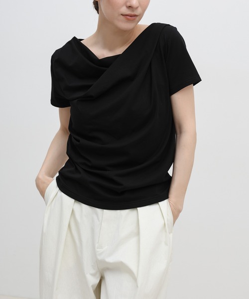 ELBORN ドレープネック Tシャツ　半袖 select MOCA（セレクトモカ） tシャツ 半袖 ドレープネックハーフ