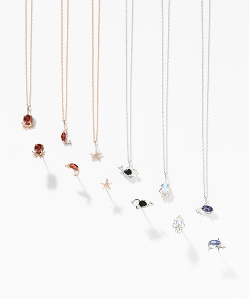 ピアス K10 ホワイトゴールド イカ ピアス レディース メンズの画像