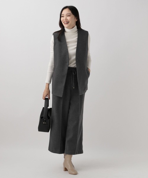 「Elura」 イージーパンツ LARGE チャコールグレー レディース_画像2