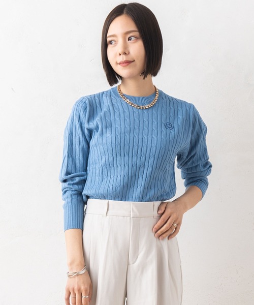「marie claire bis」 長袖ニット L ブラック レディース_画像7