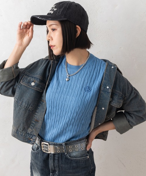 「marie claire bis」 長袖ニット L ブラック レディース_画像8