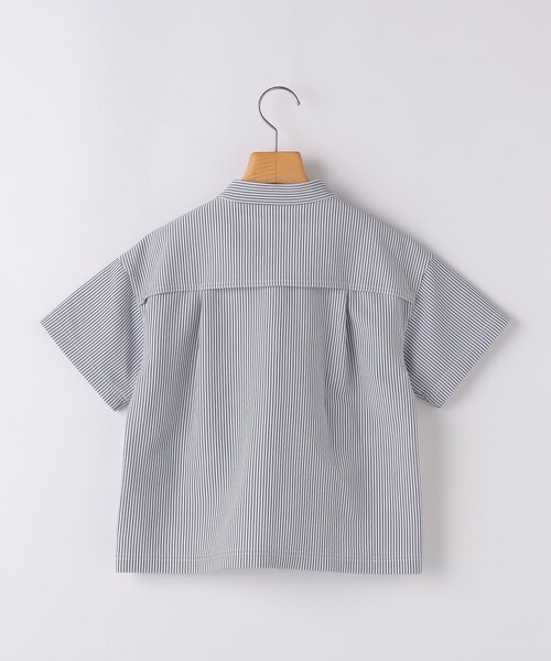 ブラウス シャツ SHIPS KIDS:140〜160cm /「UVカット/吸水速乾」ドライタッチ バンドカラー シャツの画像