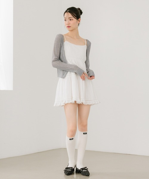 Heather（ヘザー） ワンピース カットアウトレースキャミミニ