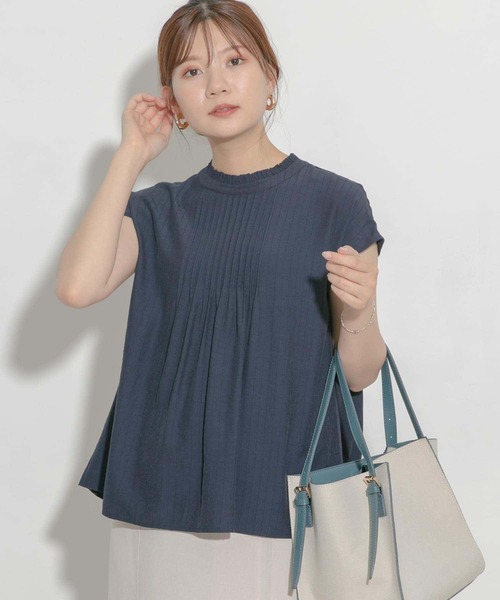 「URBAN RESEARCH ROSSO」 半袖ブラウス FREE ネイビー レディース_画像5