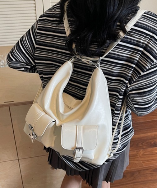 LACーVERT デイバック リュック 2WAYフェイクレザーナップサック