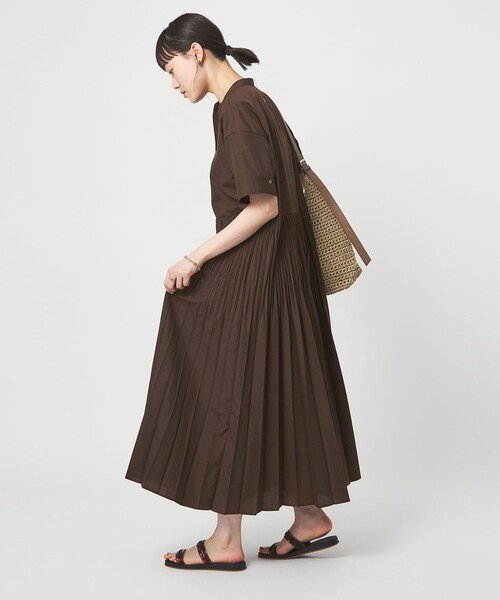 ワンピース 「size SHORT/TALLあり」ワッシャー プリーツ ショートスリーブ ワンピースの画像