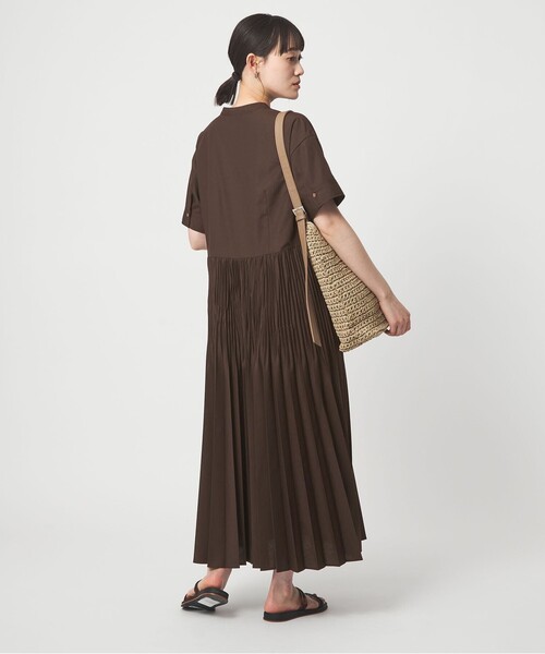 ワンピース 「size SHORT/TALLあり」ワッシャー プリーツ ショートスリーブ ワンピースの画像
