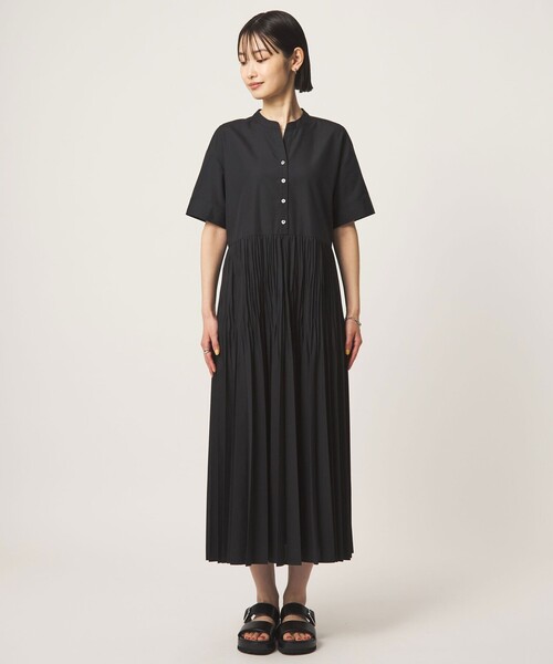 ワンピース 「size SHORT/TALLあり」ワッシャー プリーツ ショートスリーブ ワンピースの画像