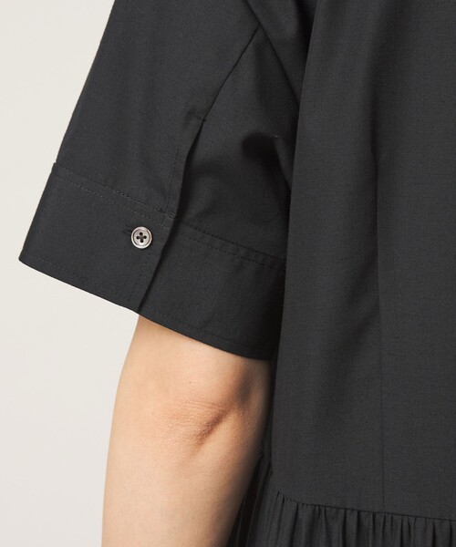 ワンピース 「size SHORT/TALLあり」ワッシャー プリーツ ショートスリーブ ワンピースの画像