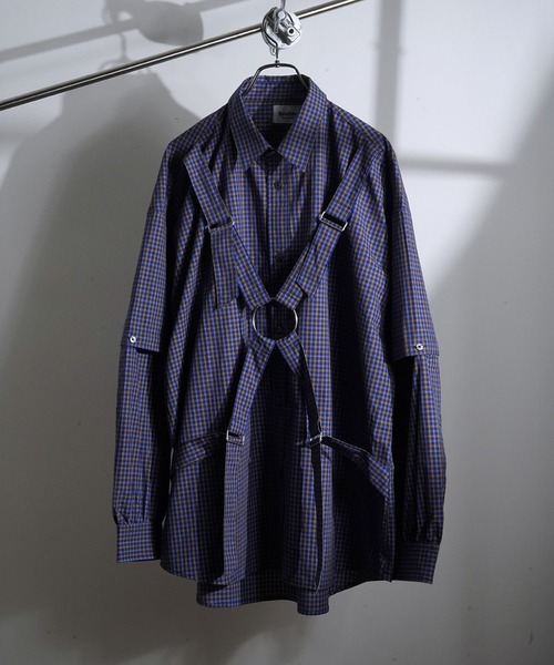 「SeeSew」 長袖シャツ L ブルー メンズの画像