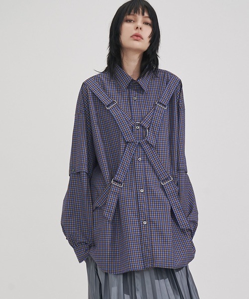 「SeeSew」 長袖シャツ L ブルー メンズの画像