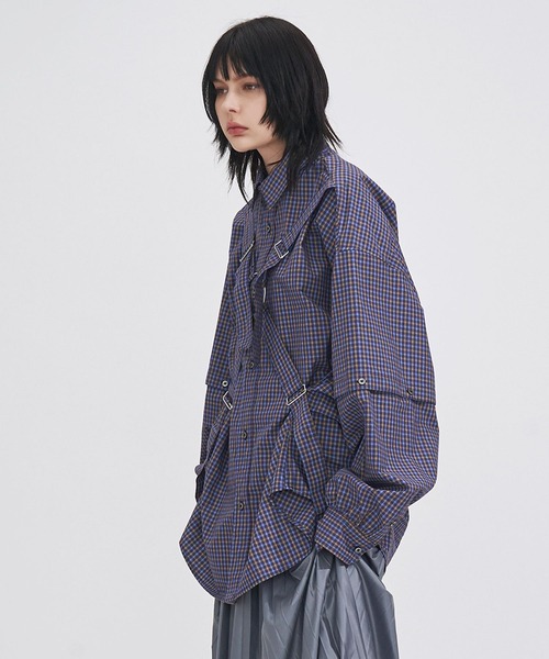 「SeeSew」 長袖シャツ L ブルー メンズの画像