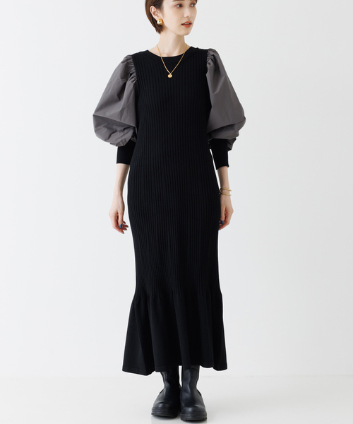 「Rouge vif」 長袖ワンピース フリー ホワイト レディース_画像5