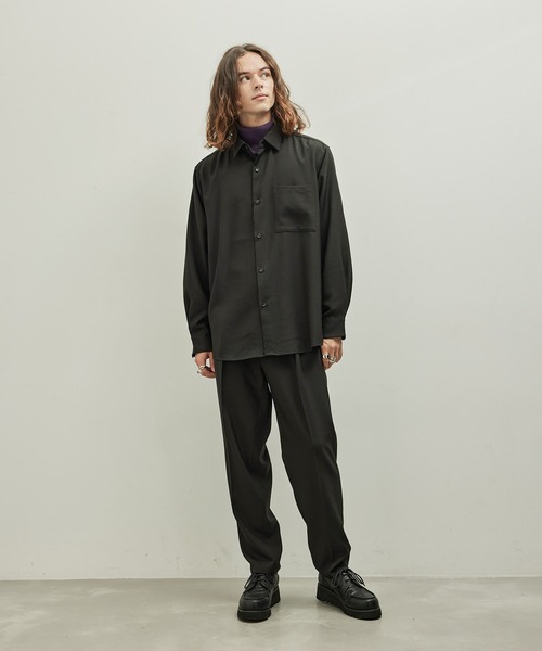 「JUNRED」 スラックス M ダークグリーン メンズ_画像8