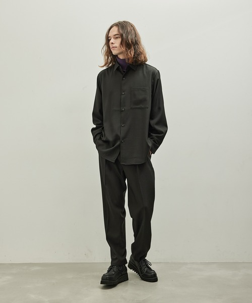 「JUNRED」 スラックス M ダークグリーン メンズ_画像9