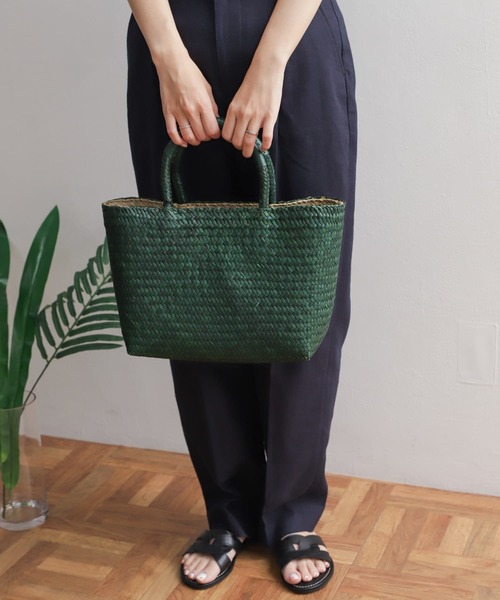 「URBAN RESEARCH DOORS」 かごバッグ ONE グリーン レディース_画像4