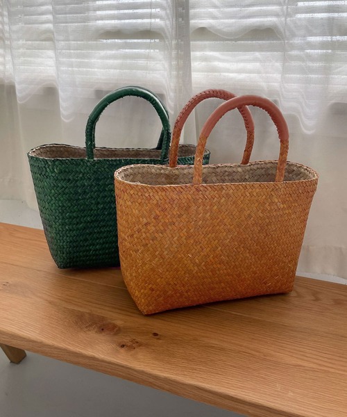 「URBAN RESEARCH DOORS」 かごバッグ ONE グリーン レディース_画像5