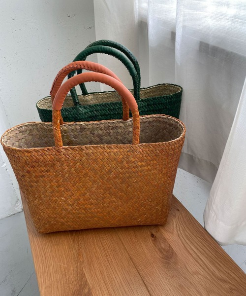 「URBAN RESEARCH DOORS」 かごバッグ ONE グリーン レディース_画像7
