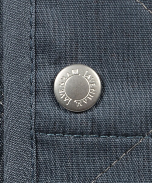 ベスト ジレ 「別注」LAVENHAM UNWADDED THORNHAM リネンコットン キルティングベスト メンズの画像