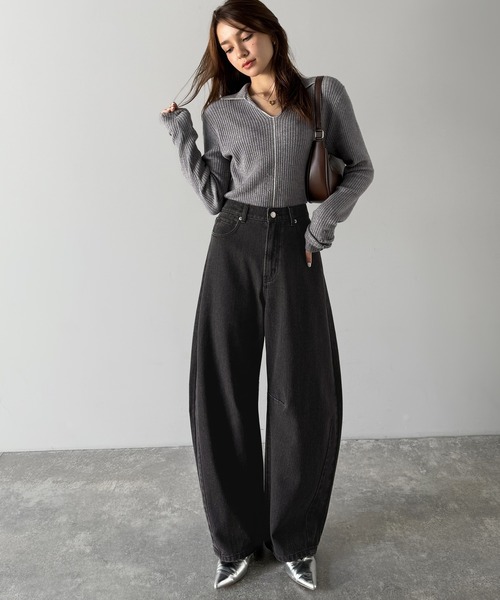 「Java」 デニムパンツ LARGE ワンウォッシュ レディース_画像7