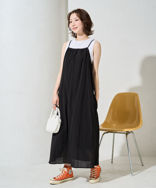 FREAK'S STORE × SOMETHING キャミワンピース FREAK'S STORE（フリークスストア） ワンピース 限定展開 コットン