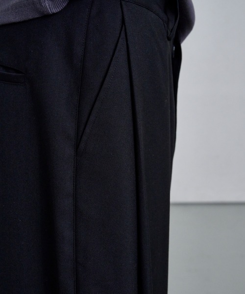 ワイドパンツ スラックス DEEP TUCK SLACKS / ディープタック