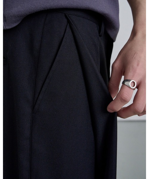 ワイドパンツ スラックス DEEP TUCK SLACKS / ディープタック