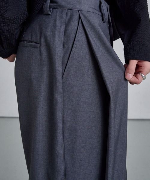 ワイドパンツ スラックス DEEP TUCK SLACKS / ディープタック