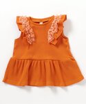 tシャツ ワッフルフリルチュール ノースリーブ...の詳細画像4