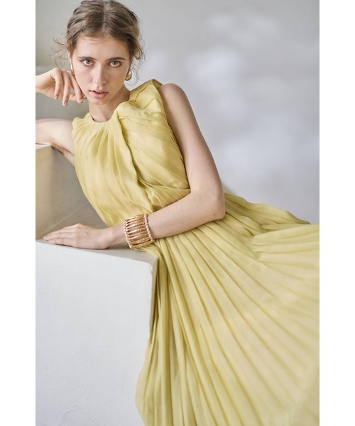 Estella.K ノースリーブワンピース FREE イエロー レディース