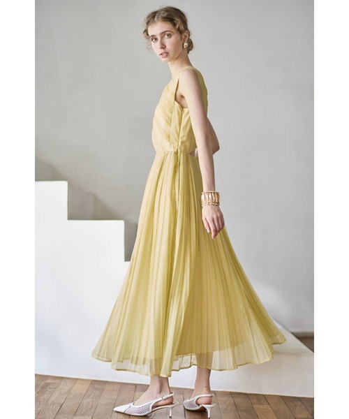 Estella.K ノースリーブワンピース FREE イエロー レディース