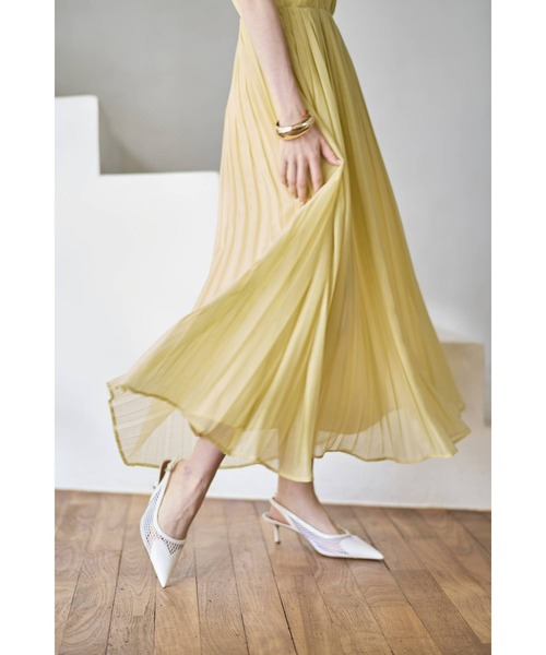 Estella.K ノースリーブワンピース FREE イエロー レディース